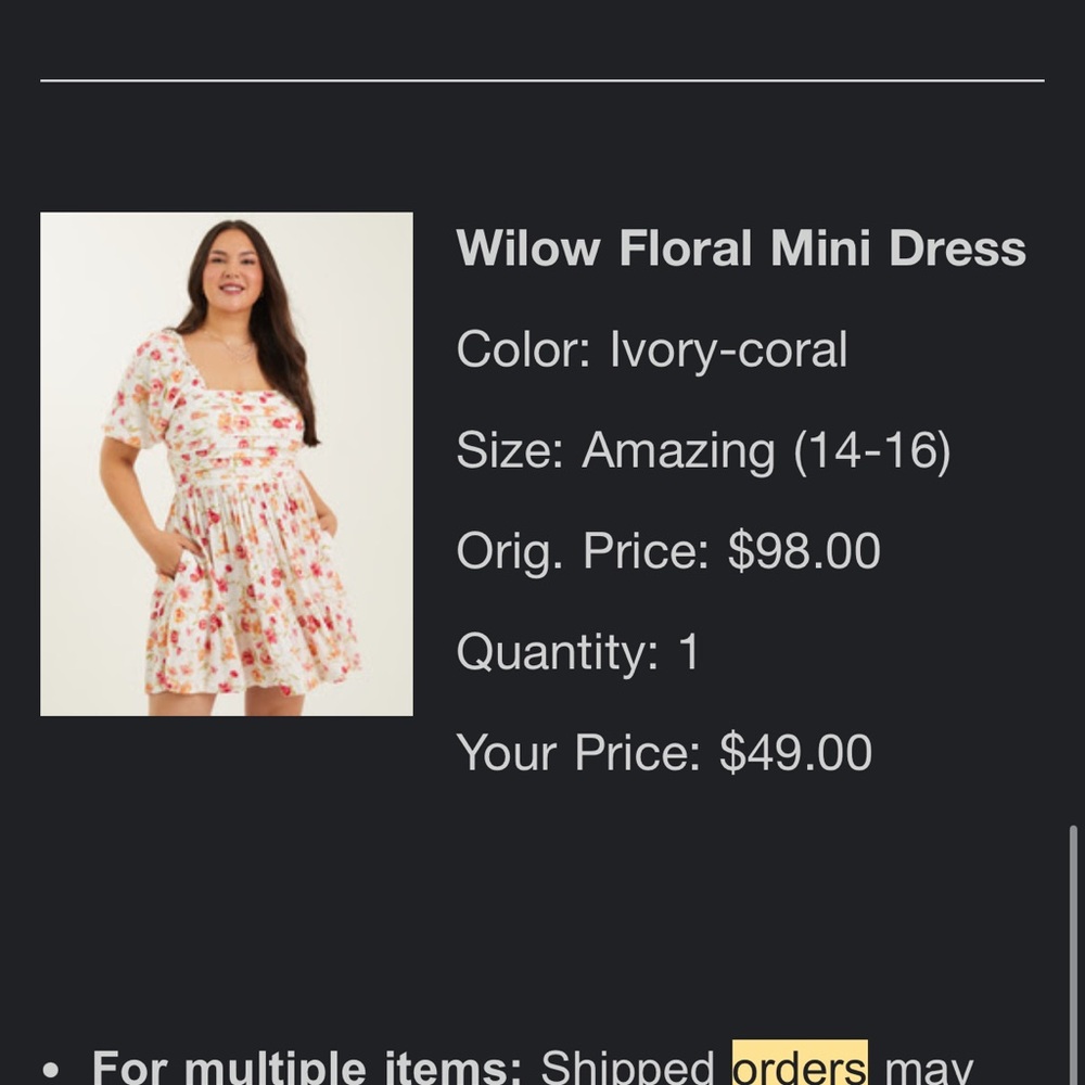 Willow Ivory-Coral Floral Mini Dress